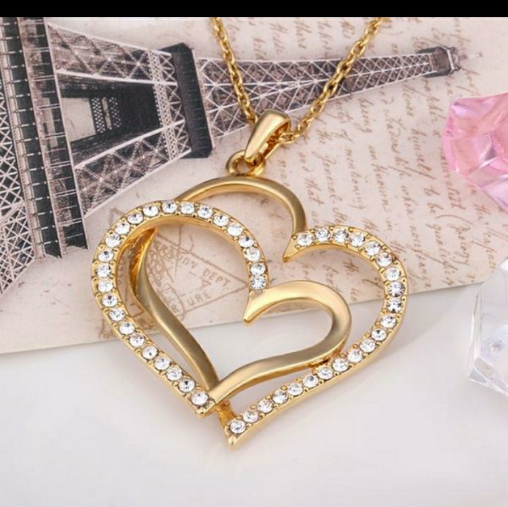 18k Gold Double Heart - Picture 2 of 5